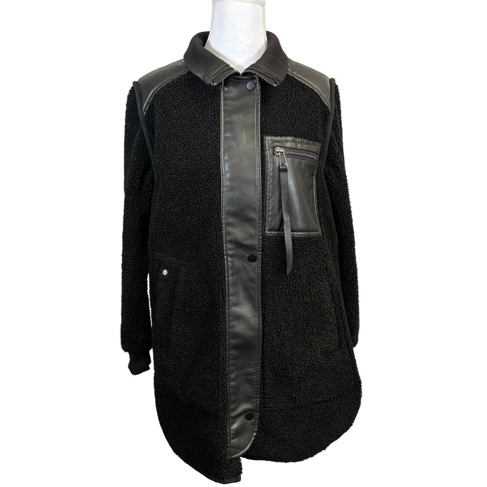 Adroit Atelier Faux leather women's long sleeve Jacket, size medium